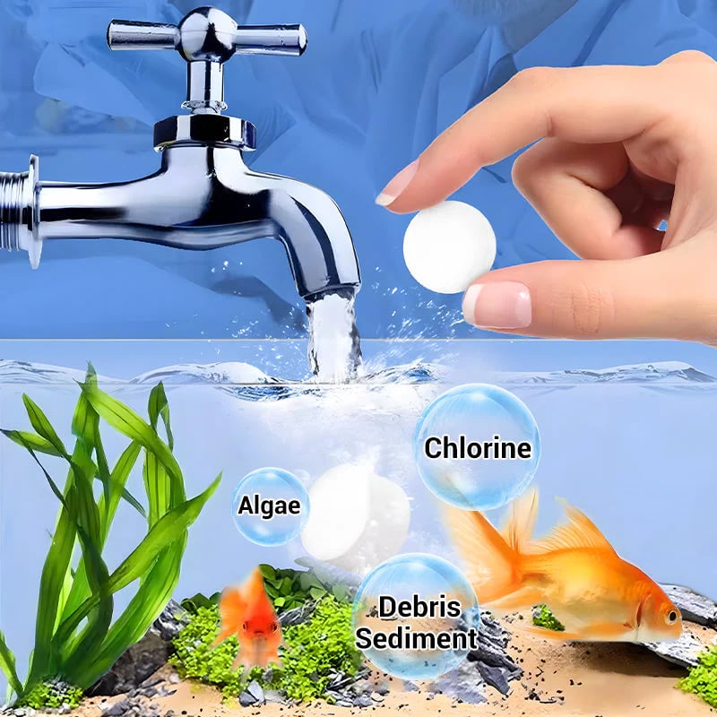 🔥 TOP-ANGEBOT 🔥 Zoremiqa™ Leistungsstarke Wasserreinigungstabletten für Aquarien