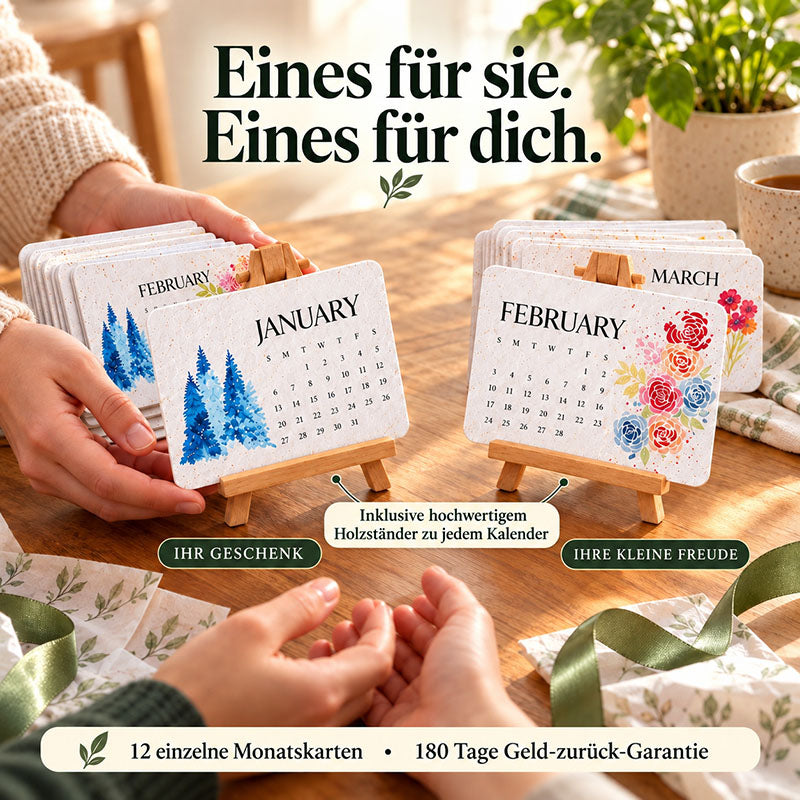 👩‍👦 Pflanzbarer Samenpapier-Kalender 2027 — Erst nutzen, dann anpflanzen