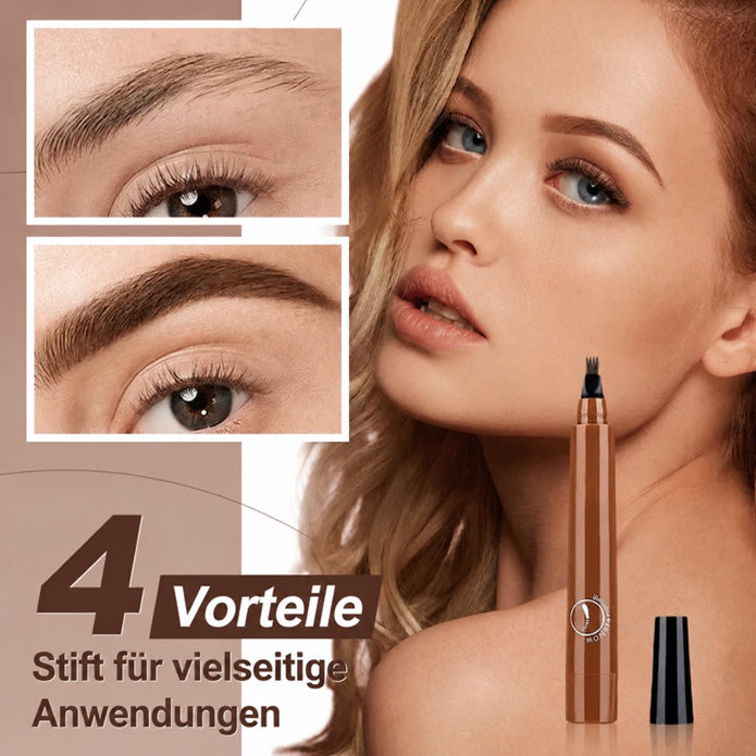 ✨ Wasserfester 4-Spitzen-Stift für Bart & Augenbrauen