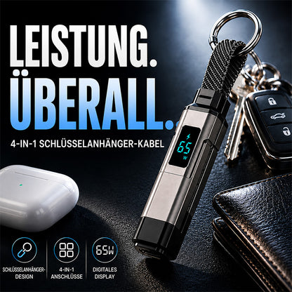 🔥 HEISSER DEAL: 50 % RABATT 🔥 4-in-1 Schlüsselbund-Ladekabel mit Digitalanzeige(Offer)
