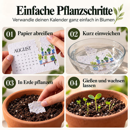 🌱 Pflanzbarer Samenpapier-Kalender 2027 — Erst nutzen, dann anpflanzen