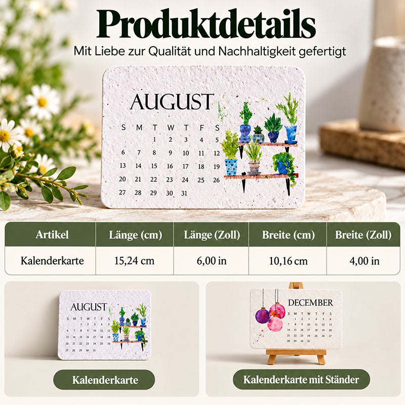 🅱️🌸 Pflanzbarer Samenpapier-Kalender 2027 — Erst nutzen, dann anpflanzen