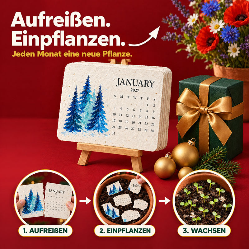 🅱️🎄🇩🇪 Pflanzbarer Samenpapier-Kalender 2027 — Erst nutzen, dann anpflanzen