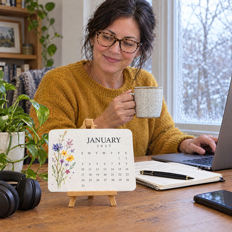 🅱️🎄🇩🇪 Pflanzbarer Samenpapier-Kalender 2027 — Erst nutzen, dann anpflanzen