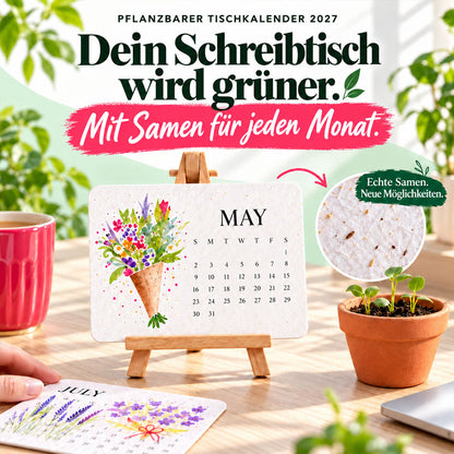 📅 🇩🇪 Pflanzbarer Tischkalender 2027 — Ein kleines Kunstwerk. Ein Neuanfang.🌱