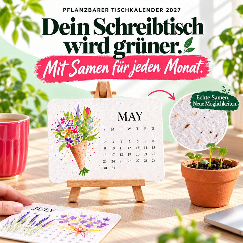 📅 🇩🇪 Pflanzbarer Tischkalender 2027 — Ein kleines Kunstwerk. Ein Neuanfang.🌱