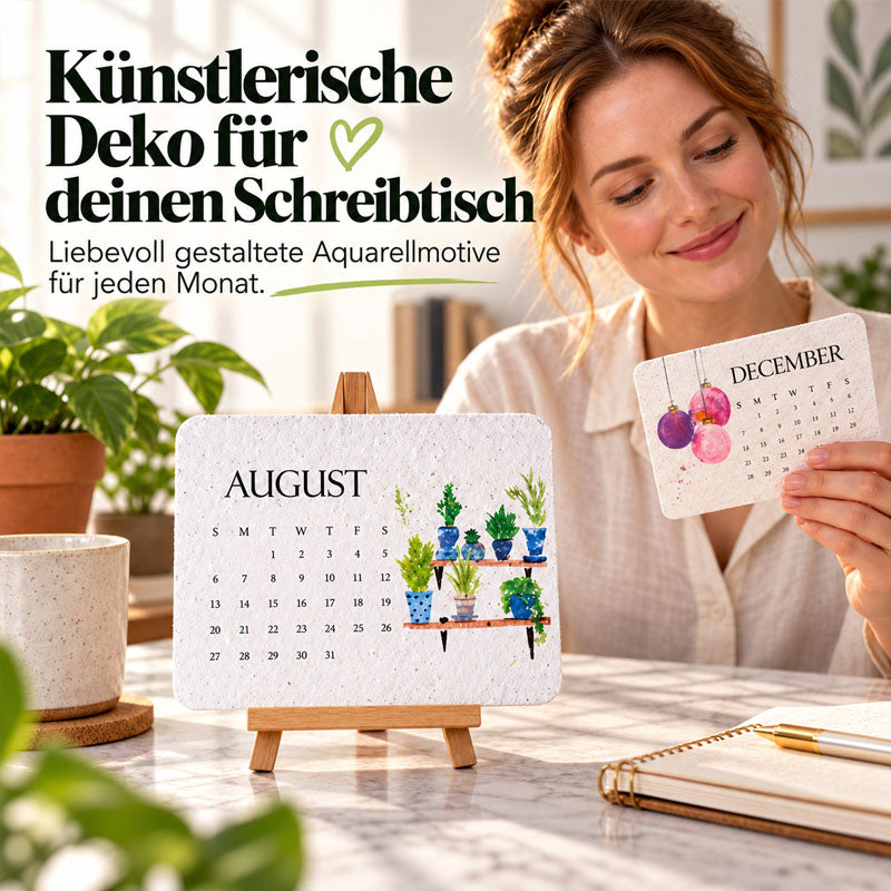 👩‍👦 Pflanzbarer Samenpapier-Kalender 2027 — Erst nutzen, dann anpflanzen