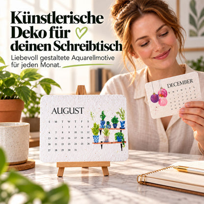 👩‍👦 Pflanzbarer Samenpapier-Kalender 2027 — Erst nutzen, dann anpflanzen