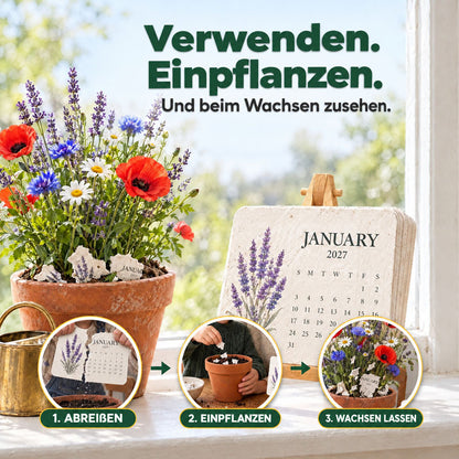 👩‍👦 Pflanzbarer Samenpapier-Kalender 2027 — Erst nutzen, dann anpflanzen