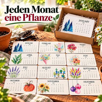 👩‍👦 Pflanzbarer Samenpapier-Kalender 2027 — Erst nutzen, dann anpflanzen