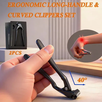 ⏰🔥LIMITED TIME 50% OFF!🔥50K+ SOLD!Curved stainless steel nail clippers – Ergonomic and easy for seniors to use