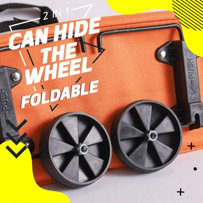 🛒 Foldable Shopping Cart with Wheels | 2-in-1 Rolling Grocery Tote