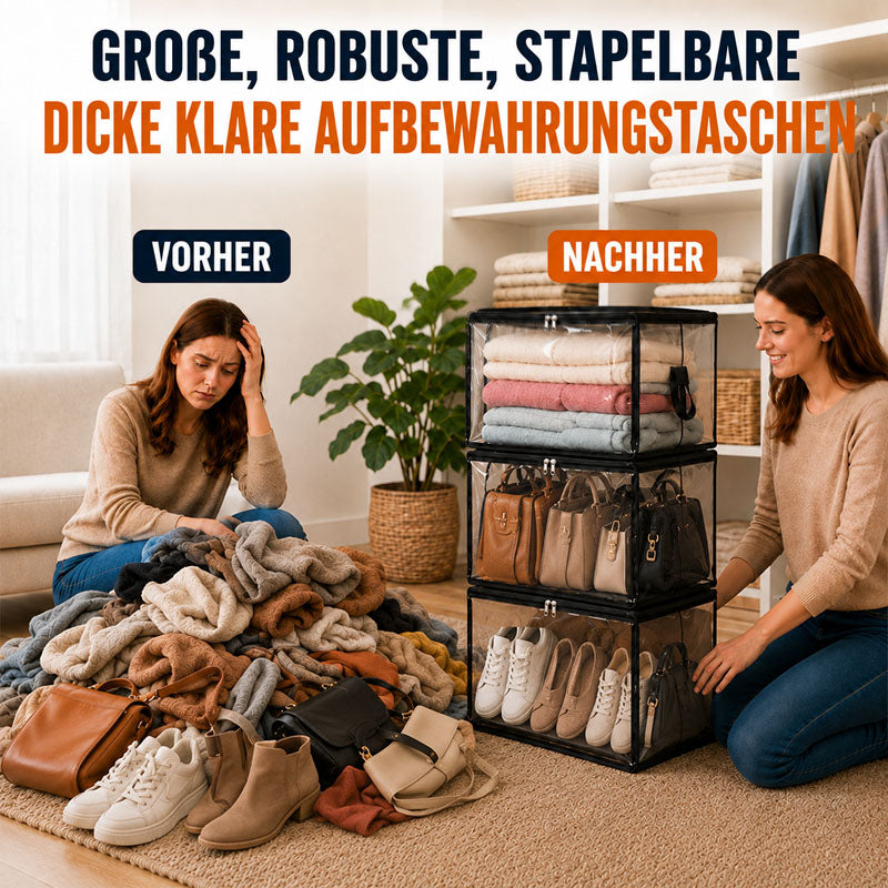 🎁 Transparent Large-Capacity Dustproof & Moisture-Proof Storage Bag – Declutter Your Home Fast ✨ (offer)