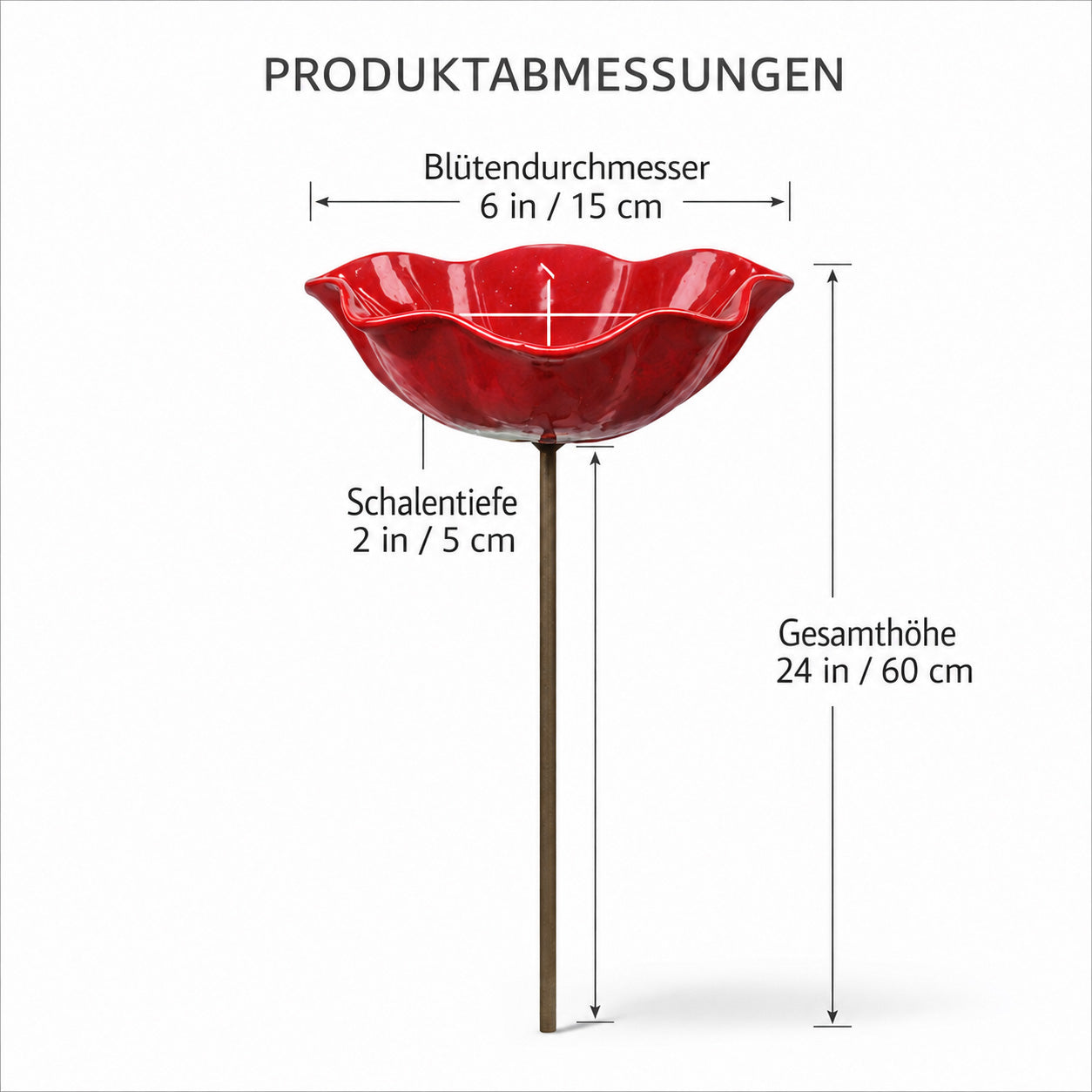 🎁 Zoremiqa™ Handgefertigtes Metall-Blumen-Vogelbad für den Garten 🐦